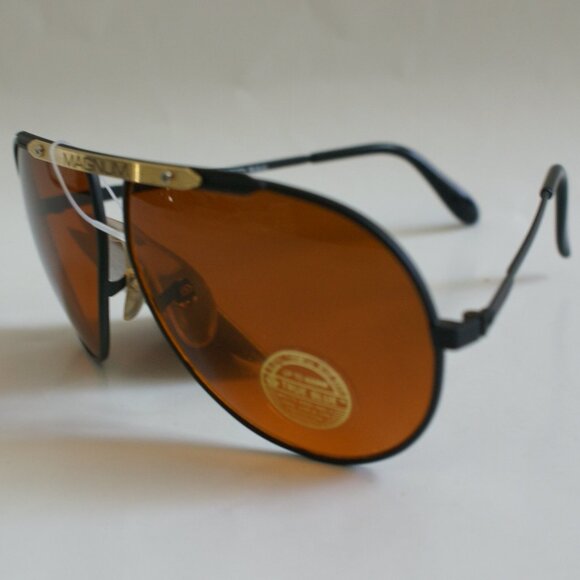 NWT TruVintage Classic Sports Aviator w/"Magnum" logo TruBluBlockerlens Sunglass - Picture 6 of 8